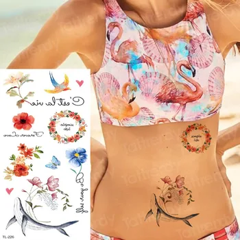 Pagaidu modes tetovējumiem underboob sexy mandala krūšu pagaidu tetovējumu uzlīmes sieviete tattoo un body art tetovējums, kompass putni