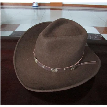 Tīra vilna, augstas kvalitātes kovboju cepure vīriešiem rietumu sombrero, hombre cappello uomo valsts wild west govs zēns cepures sieviešu