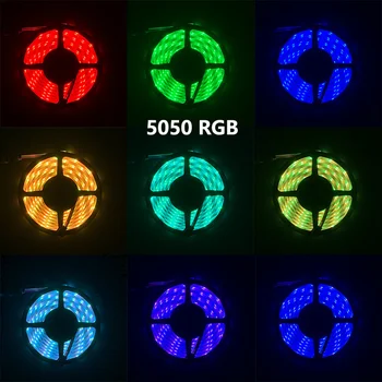 USB LED Lentes RGB Gaismas 2835 5050 Bluetooth Kontroles DC5V TV Apgaismojums Sloksnes Gaismas Krāsu Maiņa Gaismas, Mājas Dekoru