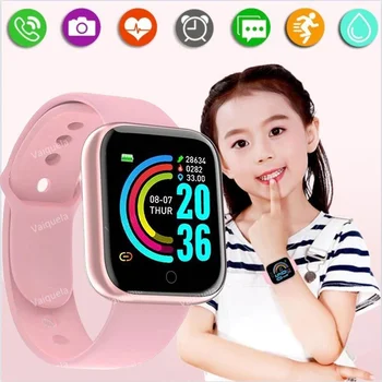 Bluetooth Smart saistīti bērnu Fitnesa Tracker Digitālo Skatīties Y68 Smartwatch Vīriešiem, Sievietēm, Ievietot Foto Sirdī Bērnu Pulksteņi