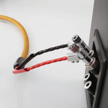 Jauns Hi End Rodija Pārklājumu slēdzene skaļruņa kabelis banana plug connector DIY skaļruņa kabelis