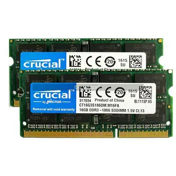 Crucila 8GB 16GB PC3L-12800 DDR3L 1.35 V PC3-12800 DDR3 1600 1,5 V 1866mhz Klēpjdators, datora atmiņa sodimm ram