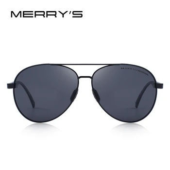 MERRYS DIZAINA Vīriešu Klasiskās Polarizētās Saulesbrilles, Alumīnija Pilota Brilles UV400 Aizsardzība S8155