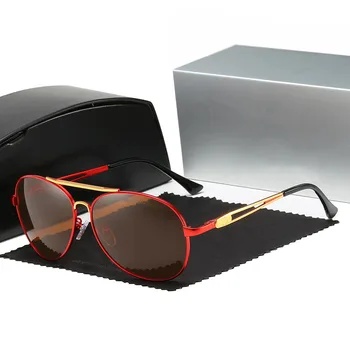 Modes Zīmolu Saulesbrilles Vīriešiem Polarizētās UV400 Augstas Kvalitātes Mercede 612 Metāla Izmēģinājuma Retro Brilles Par Braukšanas Zvejas Gafas De Sol