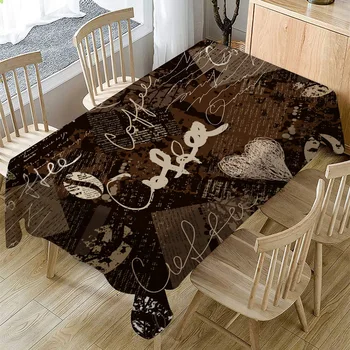 Modelis kafijas galdauts ūdensizturīgs galda segtu kāzu puse, taisnstūra galdauts, mājas tekstila virtuves decoration