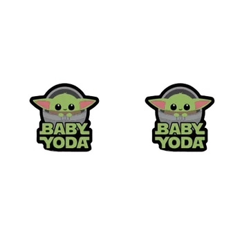 Disney Cute Baby Yoda Auskari Epoksīda Star Wars Auss Klipsis Sveķu Rotaslietas Klipu Auskari Karstā Pārdošanas Apdare Dizaina Rotaslietas FYD349