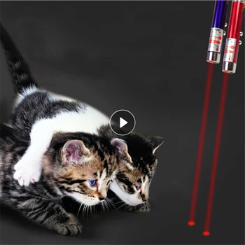 1pc Funny Pet LED Lāzera Rotaļlieta Kaķis Lāzera Rotaļlieta Kaķis Rādītāju Gaismas Pildspalva Interaktīvā Rotaļlieta Ar Spilgti Animācija Mazo Dzīvnieku Ar Keyring