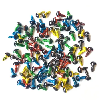 Jaunu 100gab 8mm Sajauc Krāsu Plastmasas Drošības Acis DIY Par lācīti Pildījumu Rotaļlieta Snap Dzīvnieku Leļļu Lelle Amatniecības Rotaļu Daļa