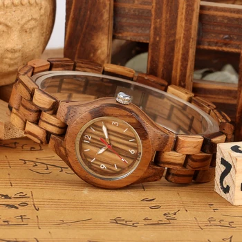 Retro Koka Skatīties Sieviešu Gaismas Analog Kvarca Pulksteņi, Pulkstenis, Sieviešu Izsmalcinātu dāmas Pilnu Koka Band Timepieces Luksusa reloj