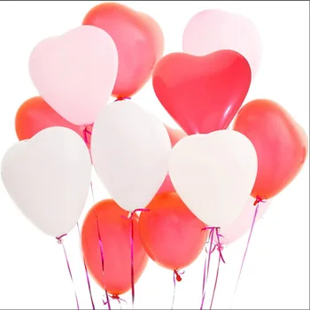 50gab 10inch Sarkana Sirds Formas Lateksa Baloni, Kāzas, Dzimšanas dienas svinības Apdare Mīlestība Balonu Valentīna Baby Dušas Globos