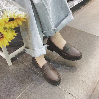 Mori meitene retro Japāņu sieviešu kurpes korejiešu versija savvaļas Harajuku studentu mīksto māsa dzīvoklis kurpes lolita kurpes sievietēm