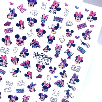 1GB Jaunu Disney Līmi Nail Art Uzlīme Mickey Minnie Dūriens Nagu Slīdni Mīlestības Vēstuli Apdare Saģērbt Dizaina Aplikācijas