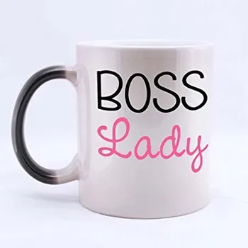 11oz Smieklīgi Citāti Krūze Sievietēm, Boss Lady Labākā Izvēle Krāsu Maiņa Krūze Kustību Kafijas Krūzes