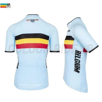 Vīriešu Riteņbraukšanas Apģērbs Ir 2021. Beļģijas Nacionālās Komandas Riteņbraukšana Ikonu Zilā krāsā ar Īsām Piedurknēm Riteņbraukšana Džersija Komplekts Olimpiskās Bikses, kombinezoni ar Krūšdaļu Apģērbs
