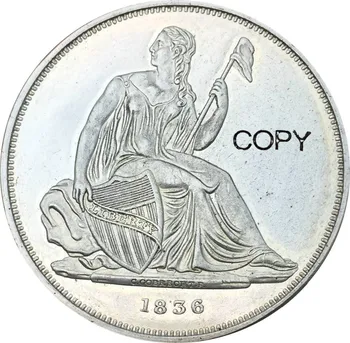 Amerikas savienotās Valstis Vienu Dolāru 1836 Gobrecht Dolāru Nosaukums Bāzi Medaļu Saskaņošana es Misiņa Pārklājumu Sudraba Monētu Kopijas