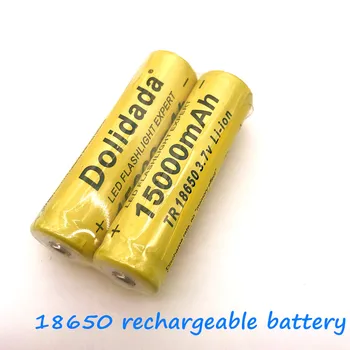 Dolidada Augstas Kvalitātes 15000 mAh 3,7 V 18650 litija jonu baterijas, Uzlādējams akumulators LED lukturīti/Elektronika