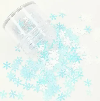Ultra-plānas Spīguļi, Lielas Sniegpārslas Sequin 8mm Lāzeru 3D Hologrāfiskā Nagu Paillettes PET Zaudēt Vizuļi DIY Nail Art Rotājumi 8g