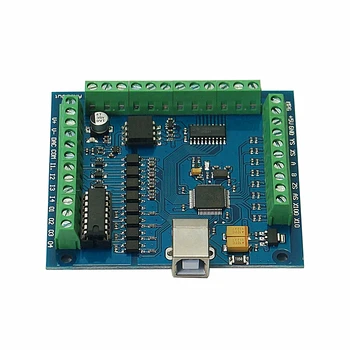 USB Gluda Stepper Kustības CNC Kontrolieris Karti MACH3 4-Ass 100KHz Starplaikos Kontroles padomes Izmantot DIY Mini CNC Frēzēšanas Mašīna