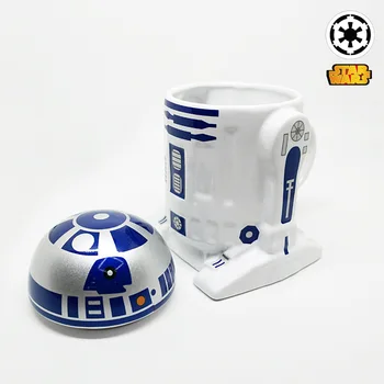 Star Wars R2-D2 Robots 3D-trīsdimensiju Keramikas Krūze Kafijas Tases Piena, Tase Dzeramā Kausa Biroja Kausa Dāvanu Star Wars Perifērijas