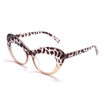 Leopard Tējas Skaidrs, Kaķu Acu Brilles Modes Drukāt Anti-zila Gaisma Datoru Tuvredzība Brilles Rāmis, Elegants Sieviešu Toņos