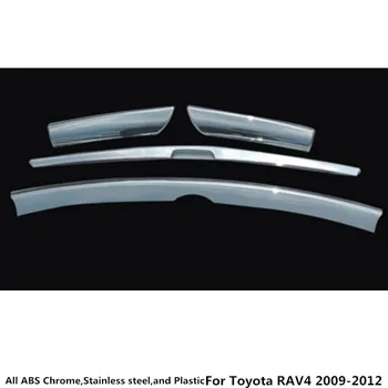Toyota RAV4 2009 2010 2011 2012 aizsardzības detektoru melns, ABS chrome dzinēja Priekšā, līdz Grila Režģis Režģis sacīkšu Sloksnes daļa 4gab