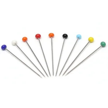 100pcs/daudz šūšanai ar Rokām pozicionēšanas pin krāsu pērlītēm liekami apaļa pērle adatu pin Mākslas Amatniecības Apģērbu Šūšana, Kāzu Dekorēšana