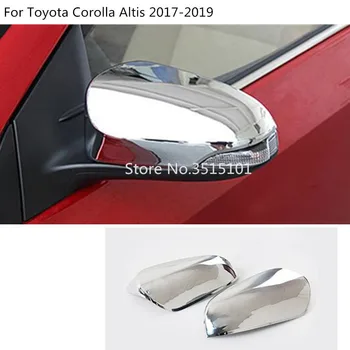 Auto Stils Ķermeņa Atpakaļ Atpakaļskata Atpakaļskata Sānu Durvīm Spoguļi Cover Stick Melns Rāmis 2gab Toyota Corolla Altis 2017 2018 2019
