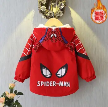 Disney Zirnekļcilvēka Modes Zēni Cosplay Kostīmu Bērnu Pavasara, Rudens Rāvējslēdzēju Siltas Segas Bērnu Zēnu Spiderman Bērniem Drēbes