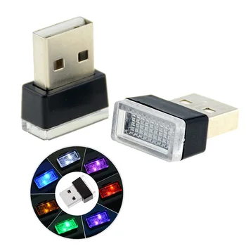 Mini LED Auto Gaismas Auto Interjera USB Atmosfēru Gaismas Plug and Play Dekori Lampas Auto Produktus, Auto Piederumu, Auto Lukturi