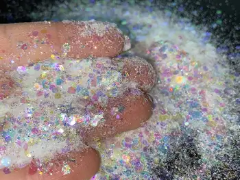 Opal Chunky Spīdums *Nagu art gaismu atstarojoša Mirdzēt 0.2/1mm 50G Chunky Spīguļi, Samaisa,Mirdzēt, lai Tumbleri,Spīdums, Nagu Spīdums