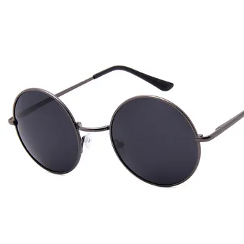 Q Vintage Vīriešu Saulesbrilles Krupis Polarizētās Lēcas Metāla Rāmis Apaļas Sunglass UV400 Pavasara Retro Brilles Oculos De sol Gafas
