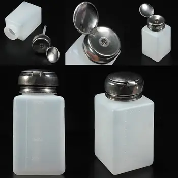 200ML Tukšs Sūkņa Padeves Nail Art polijas Akrila Šķidruma Pudele Rīku Krāsu konteineri Nospiediet Sūkņu Pudeļu Dozatoru