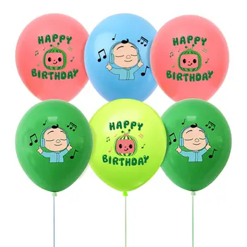 10pcs 12inch Cocomelon Tēma Balonu Apdare Bērnu Animācijas, Dzimšanas dienas svinības Svētku Dekorēšana & Grupa Krājumi