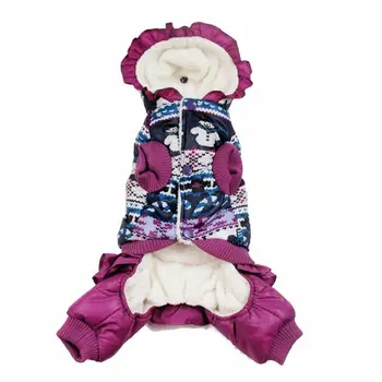 Violeta Pet Suņu Apģērbu Ziemā Silti Kažoki Ūdensnecaurlaidīgs Jaka Kucēnu Kažoks Franču Buldogs Chihuahua Maziem Suņiem Mājdzīvnieki Apģērbi