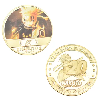 Naruto Anime Shippuden Zelta Pārklājumu Uzumaki Naruto Hatake Kakashi Gaara Zelta Monētu Spēle Piemiņas Monētu, Rotaļlietas Bērniem, Dāvanu