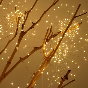 Ziemassvētku Vainags Uguņošana Pasaku Gaismas 3M 500LEDs Vainags Logu LED String Light for Xmas Jauno Gadu Guļamistaba Dekori Apgaismojums