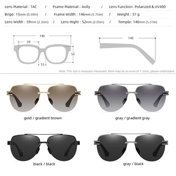 Augstas Kvalitātes Izmēģinājuma Polarizētās Saulesbrilles, Vīriešu Retro Saules Brilles UV400 Slīpums Sunglass Braukšanas Dizainers Oculos 2022 Ar Lodziņu