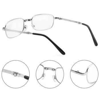 Unisex +1.0~4.0 Dioptriju Bez Apmales Magnētisko Brilles Modes Lasīšanas Brilles Ar Kasti Ultravieglajiem Redzes Aprūpes Locīšanas Brilles
