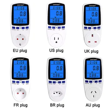 ES MUMS UK FR BR AU Ligzda Digitālo Wattmeter Enerģijas Patēriņu W Enerģijas Skaitītājs KWh 120V AC 230 v Elektrības Apgaismojums