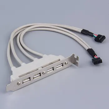 Augstas Kvalitātes DATORA Mātesplatē 4-Porti USB2.0 centru Ar 9 Pin Header Aizmugures Paneļa, Izplešanās Skava Uzņēmēja Adaptera Kabelis USB Centrmezglu