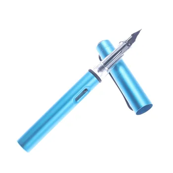 7 Pieejamās Krāsas Tintes Pildspalvu Alumīnija Sakausējuma 0.38 mm Papildus naudas Sodu Nib Metāla Pildspalva Skolas Piederumi Kancelejas preces, Dāvanu
