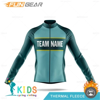 2022. Gadam Bērni Riteņbraukšana Apģērbu Pro Komandas Long Sleeve Jersey Uzstādīt Zēns Mtb Siltuma Vilnas Road Bike Drēbes, Ziemas Bērni, Velosipēdu Valkā