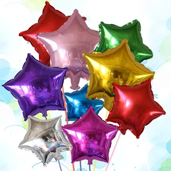 18 collu Rozā, Balta Zvaigzne, Hēlijs, Folija Baloni Meitene 1. Happy Birthday Party Apdare Mazulis Piegādes Kāzu Gaisa Bumbas, Bērnu Duša