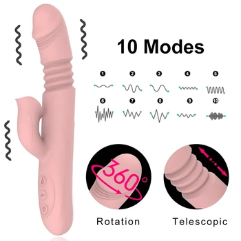 Dildo Vibrators Sievietēm Apkures Teleskopiskie Rotācijas Vibrators Mēles Laiza Klitoru G-spot Stimulators Pieaugušo Seksa Rotaļlietas Sievietēm