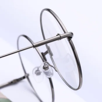 Unisex Augstas Kvalitātes Retro Apli Apaļas Metāla Rāmja Brilles Sākotnējā Skaidrs, Lēcas, Brilles 2 Stiliem Vīriešiem