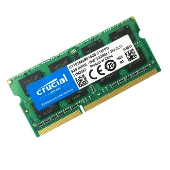 Crucial 4GB 8GB 16GB DDR3L 10DDR3 DDR4 4GB 8GB 16GB 32GB klēpjdatoru Ram, 1333 uz 1600 2400 2666 3200 DDR3L Sodimm 204pin Piezīmju grāmatiņas atmiņa