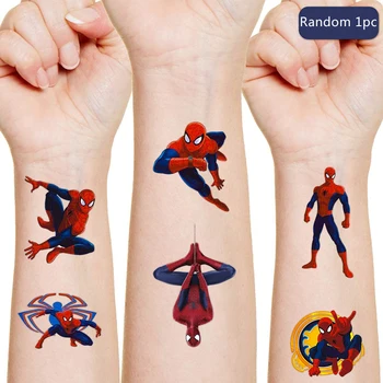 Spiderman Tetovējumu Uzlīmes Disney Sākotnējo Bērna Pagaidu Tetovējumu Uzlīmes Rīcības Attēls Super Varoņiem Zēni Meitenes Dzimšanas Dienas Dāvanas