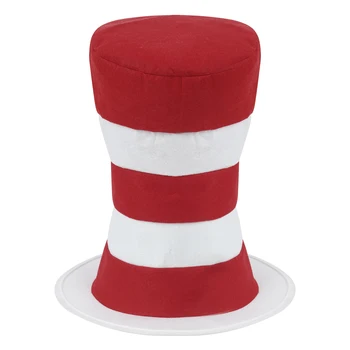 Ziemassvētku Dr. Seus Cosplay Kostīmu Accessoris Iestatīt Baltā Svītrainām Top Hat Birthday Party Hat Bowknot Īss Cimdi Darbības Prop