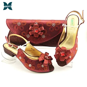 Jauns Dizains Nigērijas Sieviešu Kurpes un Soma, Uzstādīt Peep Toe Sandales Augstas Kvalitātes sandales ar siksniņām Atbilstošas Kurpes un Soma, par Pary