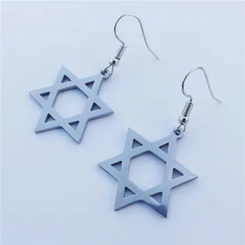 12 Pāri Dāvida Zvaigzni Auskari Nerūsējošā Tērauda Hexagram Dāvida Zvaigzne Logo Izraēlas Simbols Rotaslietas Sievietēm, Meitenēm, Vairumtirdzniecība